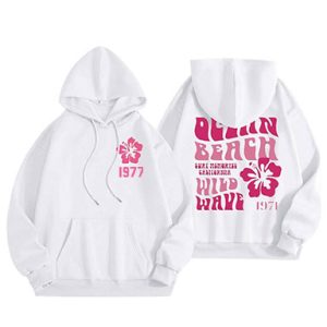 Shop the Wild Wave 1977 Essentials Graphic Hoodie White for ultimate comfort and retro style. Perfect for everyday wear and casual outfits.