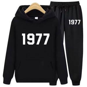 Shop the 1977 Essentials Women’s Tracksuit Line in Black for a sleek, trendy look. Perfect blend of comfort and style for any occasion.