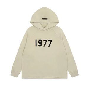 The 1977 Essentials Kid's Hoodie in beige offers comfort and style for young ones, featuring a soft, cozy fit and timeless design.