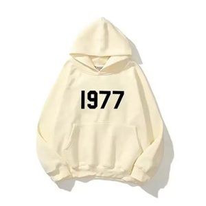 The 1977 Essentials trendy cream collection, offering a perfect blend of comfort and style for modern wardrobes. Shop now!