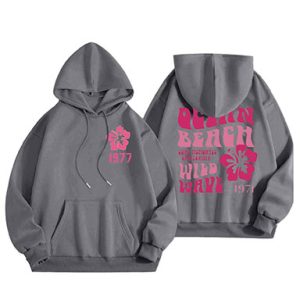 Shop the Wild Wave 1977 Essentials Graphic Hoodie Dark Grey Shop the Wild Wave 1977 Essentials Graphic Hoodie blue for ultimate comfort and retro style.
