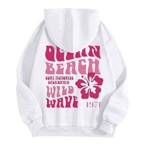Wild Wave 1977 Essentials Graphic Hoodie White