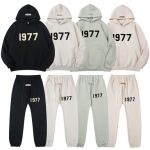 The 1977 Essentials Tracksuit Bundle, featuring four stylish colors for ultimate comfort, quality, and versatile fashion for both men and women.