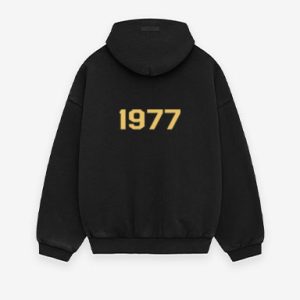 1977 EssentialsHeavy Fleece Hoodie Black