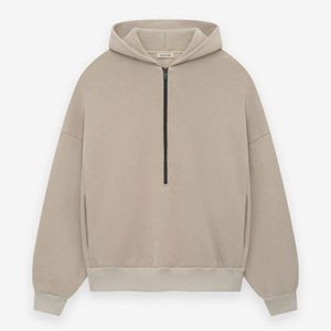 Essentials Cotton Cashmere Fleece Half Zip Hoodie – A premium blend of comfort and style, offering warmth, softness, and versatility for everyday wear.
