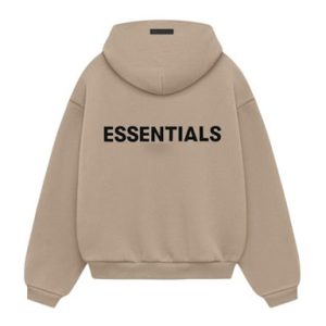 Essentials Kids Fleece Hoodie Desert Sand