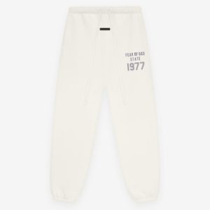 Shop the 1977 Fleece Essential Sweatpant in White for ultimate comfort and style. Perfect for casual wear and relaxation.