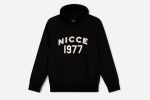 The 1977 NICCE Men's Fairway Hoodie in Black combines comfort and style, perfect for casual wear with a sleek, modern design.