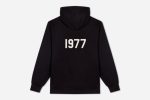 1977 NICCE Mens Repeater Box Print Hoodie Black