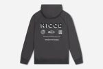 1977 NICCE Mens Multi Logo Hoodie Coal