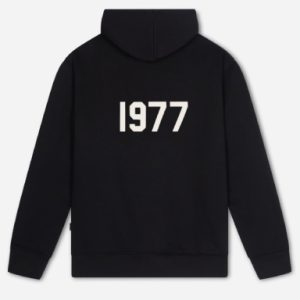 The 1977 NICCE Men's Mercury Outline Hoodie in Black combines comfort and style with a bold outline logo for casual, everyday wear.