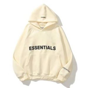 The ESSENTIALS Oversized Hoodie in Beige offers a cozy, relaxed fit with premium fabric, perfect for effortless streetwear and everyday comfort.