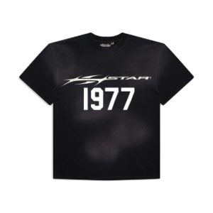 Shop the 1977 Hellstar Classic T-Shirt in black. A stylish, comfortable essential for both men and women. Perfect for any casual look.