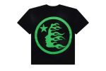 1977 Hellstar Classic t-shirt in black and green with regular print. A timeless retro design for those who love vintage style and bold fashion.