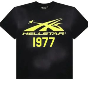 Shop the classic 1977 Hellstar Sport logo t-shirt in black and yellow. A vintage-inspired design perfect for sports enthusiasts and retro fashion lovers.