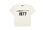 The 1977 Hellstar Classic T-Shirt in White features a timeless design, crafted from premium cotton for comfort and durability. Perfect for everyday wear.
