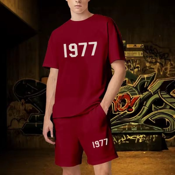 Discover the 1977 Essentials Short Set in Mehroon. Stylish, comfortable, and perfect for any casual occasion. A must-have addition to your wardrobe