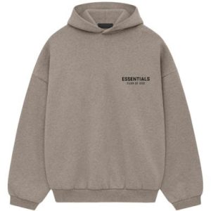 The Essentials Fleece Hoodie (FW24) in Heather Gray offers ultimate comfort with a soft fleece feel, a relaxed fit, and timeless style.