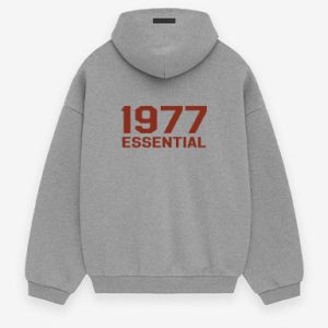 Shop the 1977 Essentials Fleece Hoodie Gray in Olive for ultimate comfort, style, and versatility. Perfect for everyday casual wear and relaxation.