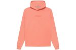 The Essentials Relaxed Hoodie in Coral features a soft cotton-blend fabric, relaxed fit, and adjustable hood for ultimate comfort and style.