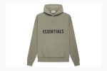 The Essentials Knit Pullover Hoodie in Pistachio offers comfort, warmth, and style with its soft fabric, cozy hood, and relaxed fit.