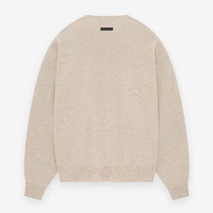 Essentials Fine Knit Henley Beige