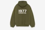 Shop the 1977 Essentials Fleece Hoodie Green in Olive for ultimate comfort, style, and versatility. Perfect for everyday casual wear and relaxation.