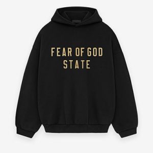 1977 Essentials Fleece Hoodie Gold logo